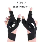 LED Flashlight Waterproof Gloves - Practical Durable Fingerless Gloves - Image 17