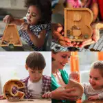 👪 Personalized Wooden Piggy Bank LETTER for Boys Girls Adults