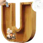 👪 Personalized Wooden Piggy Bank LETTER for Boys Girls Adults - Image 39