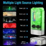 Small Powerful EDC Flashlight with Red UV Blue Light – Super Bright 1000 Lumens - Image 3